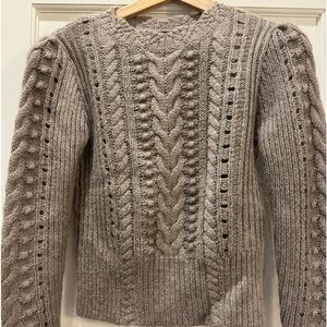 Club Monaco Cable Knit Wool Sweater